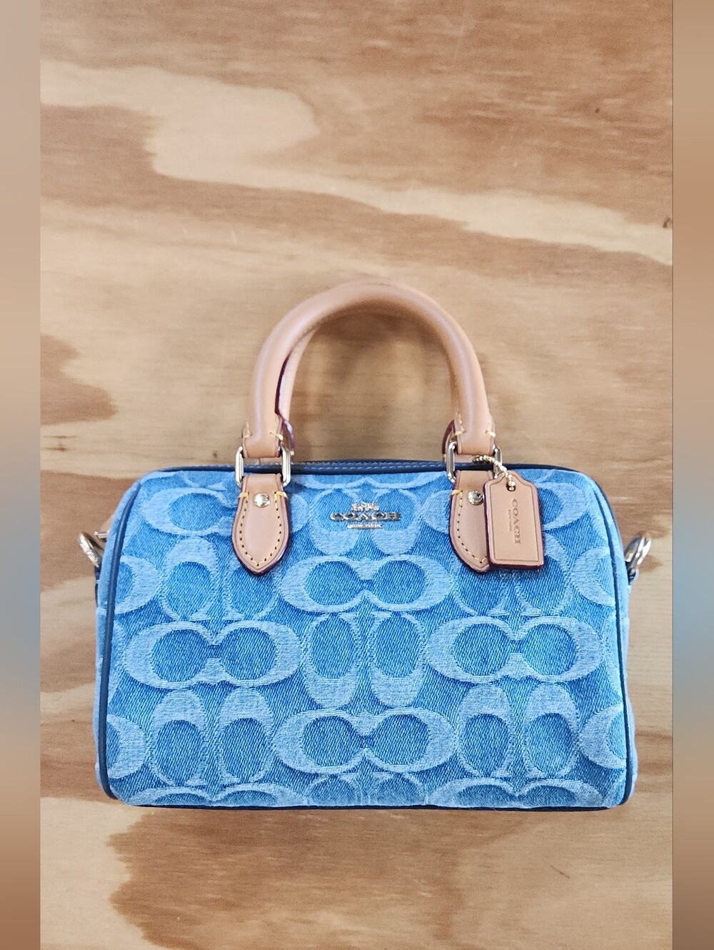Coach Mini Rowan In Signature Denim - Picture 3 of 14
